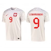 Polen Robert Lewandowski #9 Fußballbekleidung Heimtrikot WM 2022 Kurzarm